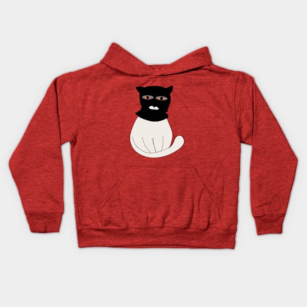 Gangster cat Kids Hoodie by Illustration